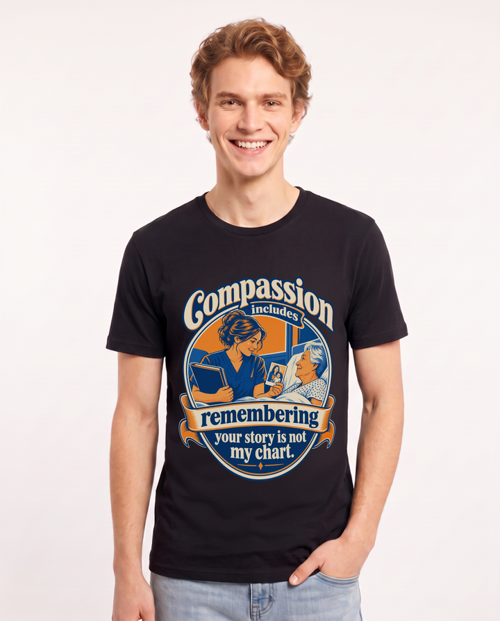 Nurse Black T-Shirt for Men – Nursing Life Graphic Tee product image 3