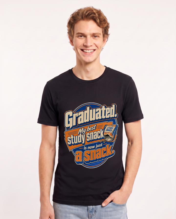Graduation Black T-Shirt for Men – Everyday Expression Graphic Tee product image 3