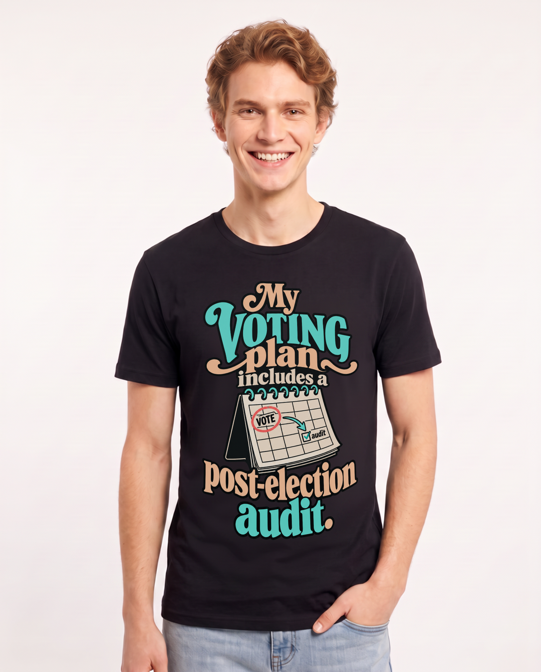 Political Statement Black T-Shirt for Men – Everyday Expression Graphic Tee product image 3