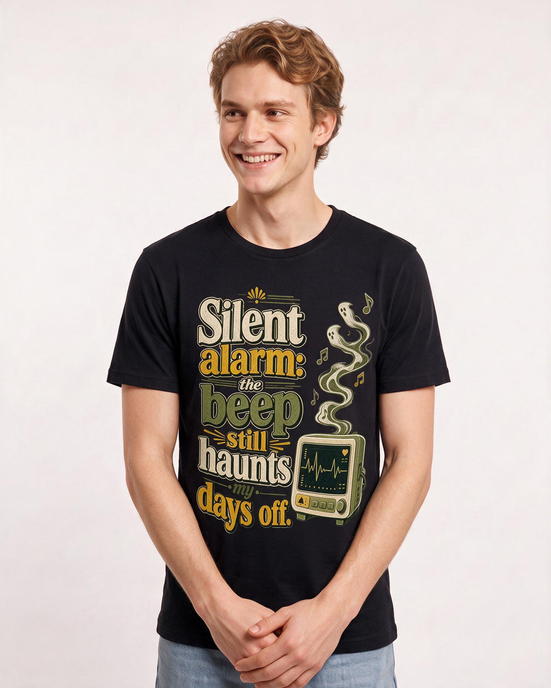Nurse Black T-Shirt for Men – Nursing Life Graphic Tee product image 1
