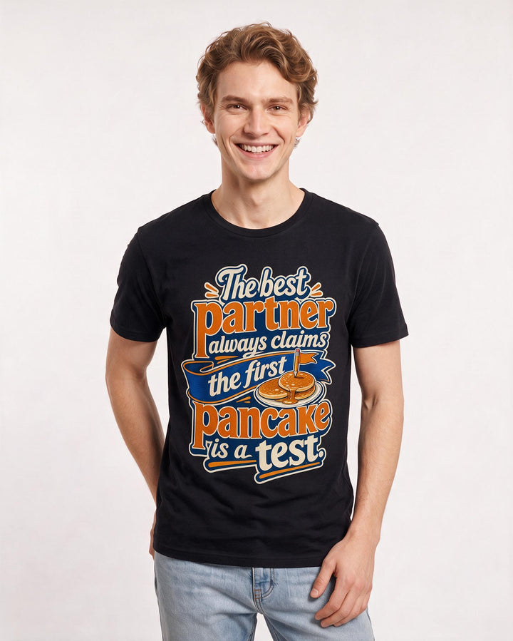Couples Black T-Shirt for Men – Everyday Expression Graphic Tee product image 3