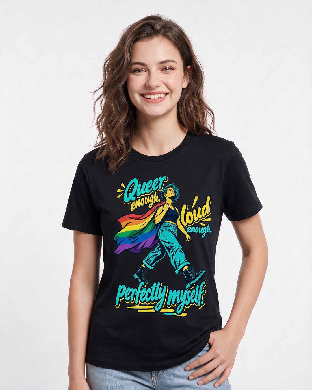Pride Black T-Shirt for Women – Everyday Expression Graphic Tee product image 1