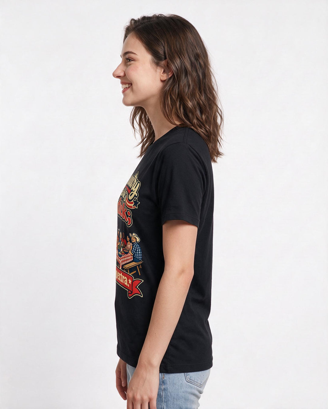 Patriotic Black T-Shirt for Women – Everyday Expression Graphic Tee product image 2