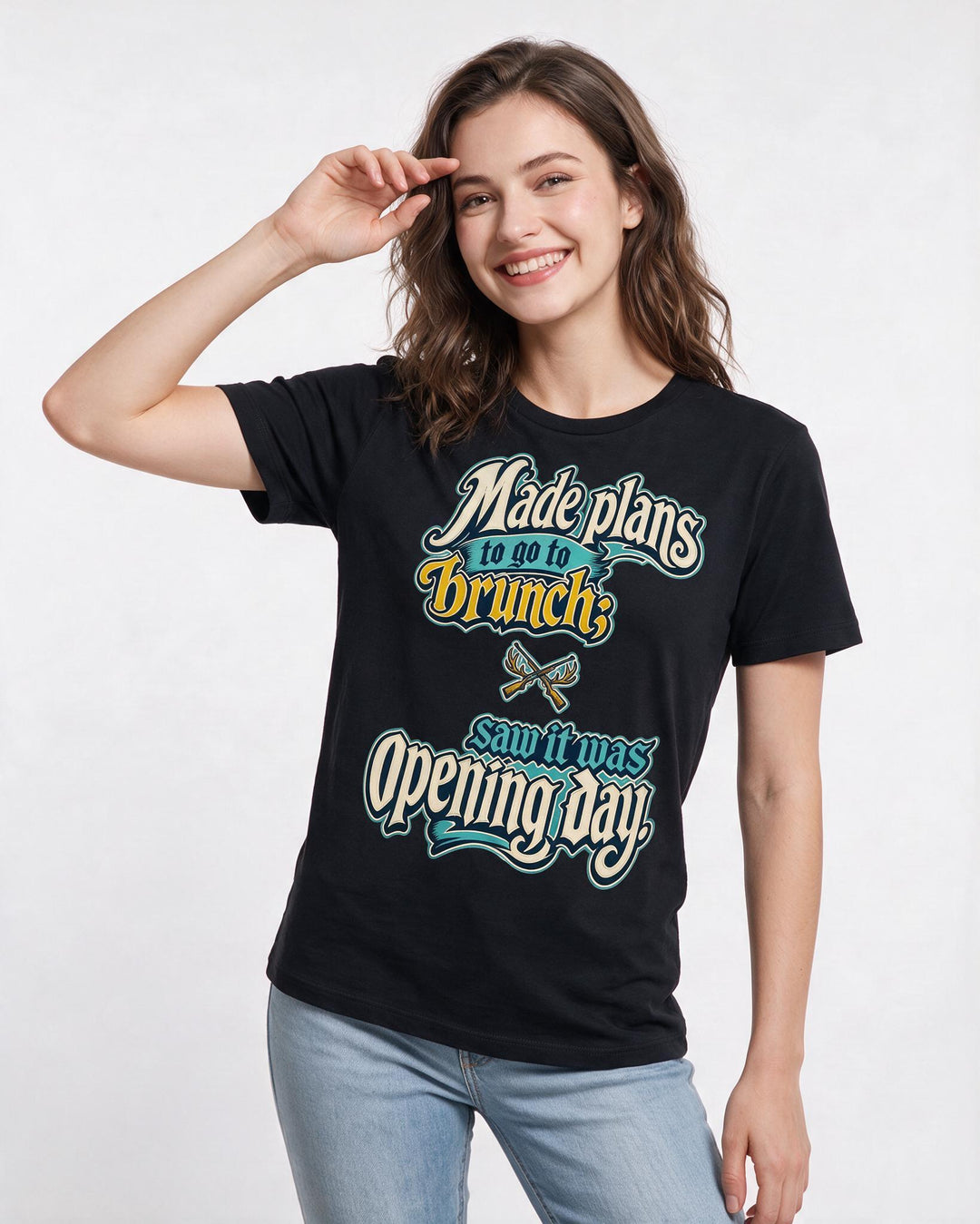 Hunting Black T-Shirt for Women – Everyday Expression Graphic Tee product image 3
