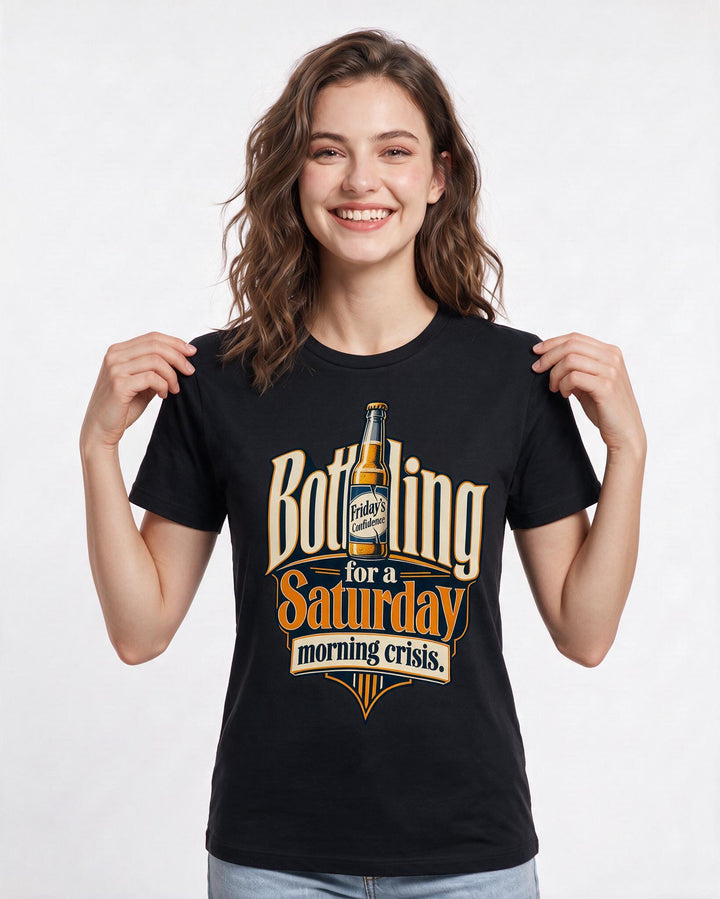 Beer Black T-Shirt for Women – Everyday Expression Graphic Tee product image 1