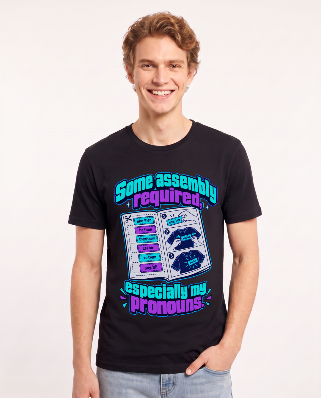 Pride Black T-Shirt for Men – Everyday Expression Graphic Tee product image 3