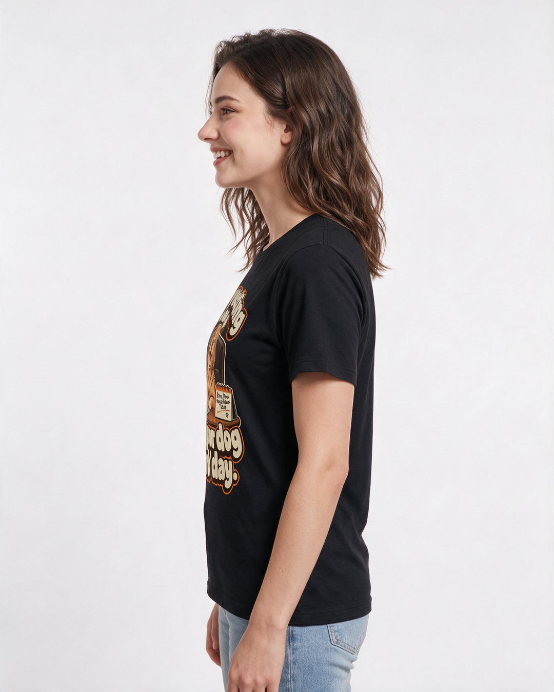 Cat Lover Black T-Shirt for Women – Everyday Expression Graphic Tee product image 2