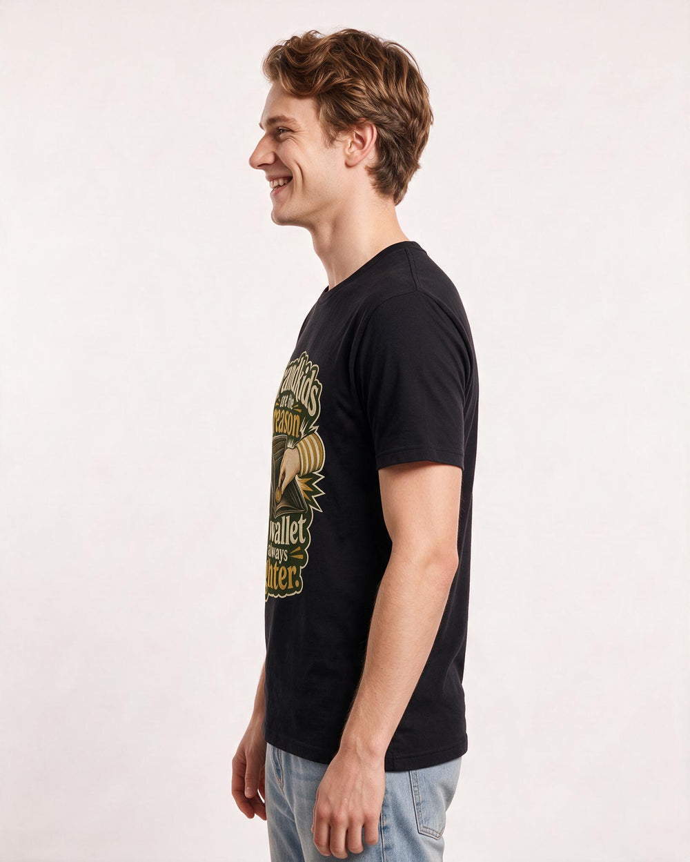 Grandparent Black T-Shirt for Men – Everyday Expression Graphic Tee product image 2