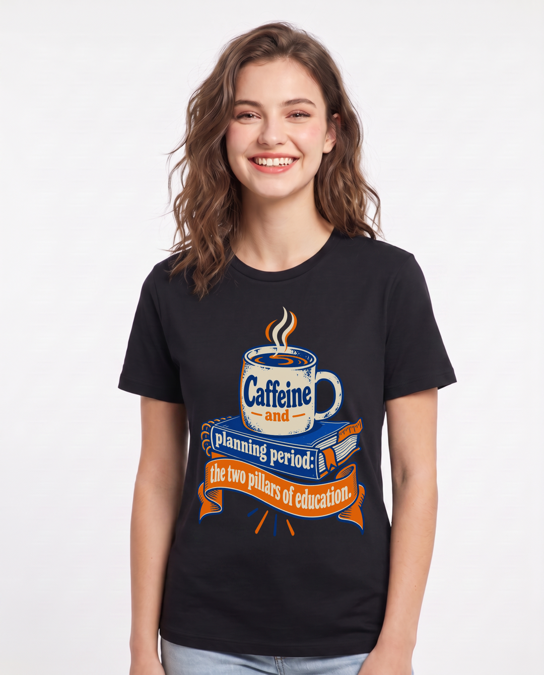 Teacher Black T-Shirt for Women – Everyday Expression Graphic Tee product image 3