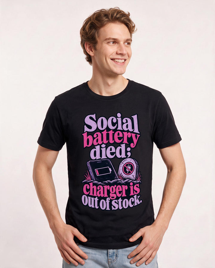Meme Black T-Shirt for Men – Everyday Expression Graphic Tee product image 1