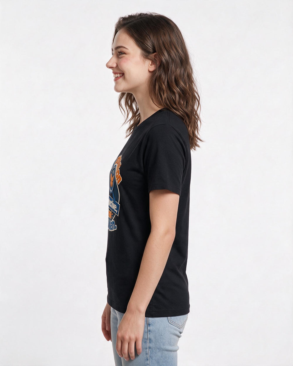 Neurodiversity Black T-Shirt for Women – Everyday Expression Graphic Tee product image 2