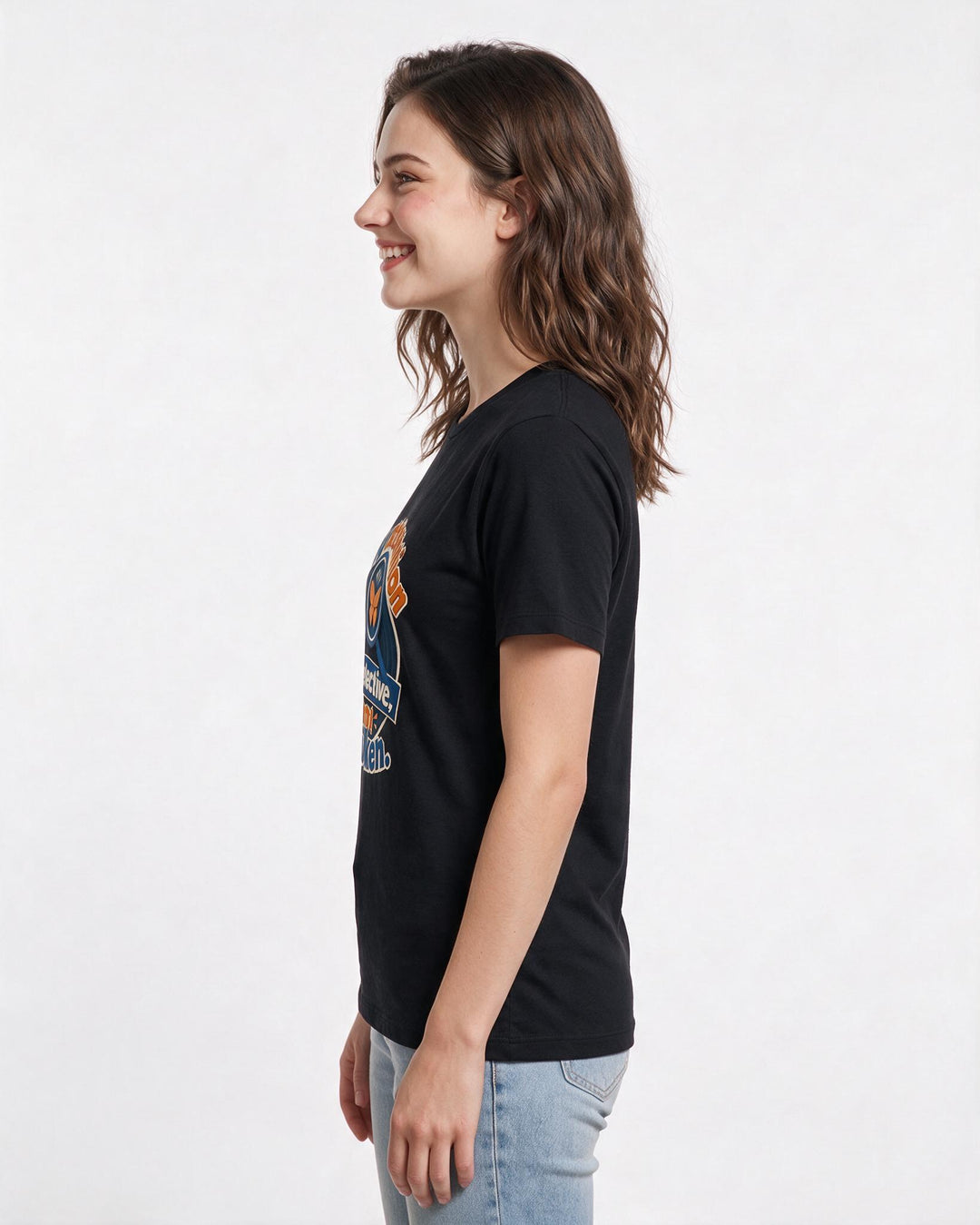 Neurodiversity Black T-Shirt for Women – Everyday Expression Graphic Tee product image 2