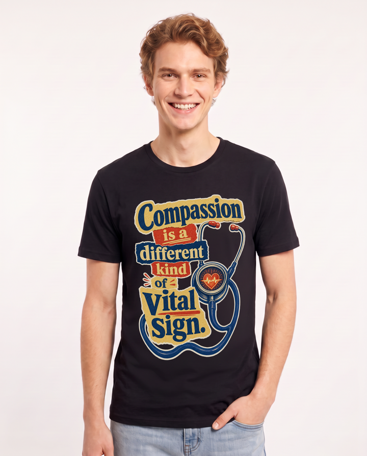 Nurse Black T-Shirt for Men – Nursing Life Graphic Tee product image 3