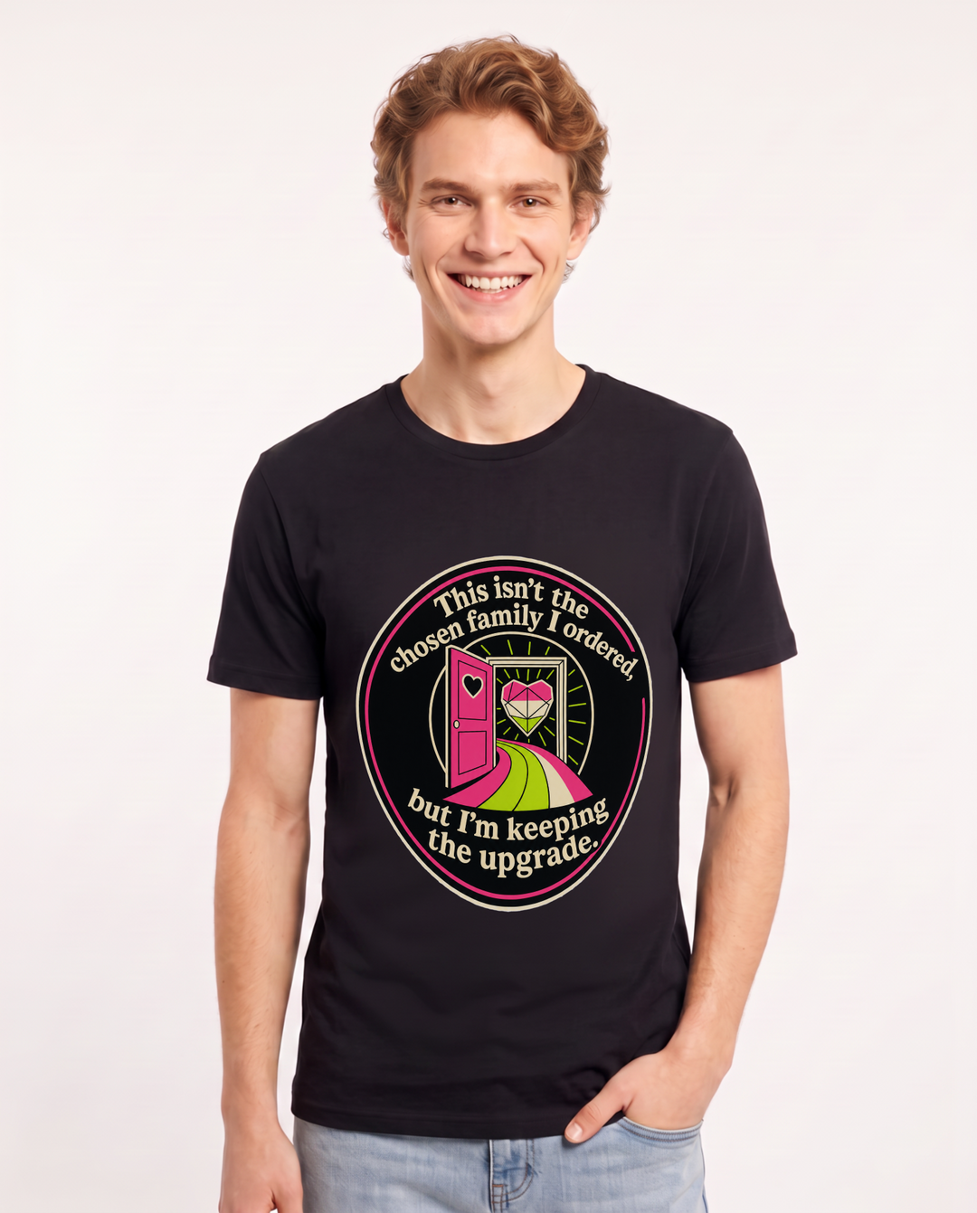 This isn't the chosen family I ordered, but I'm keeping the upgrade. Men's Black T-Shirt product image 2