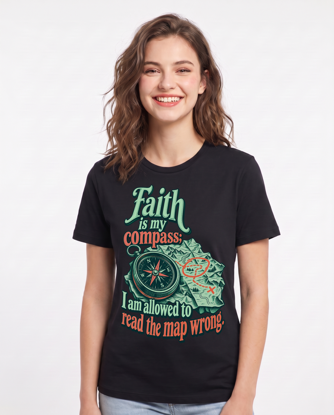 Christian Faith Black T-Shirt for Women – Everyday Expression Graphic Tee product image 3