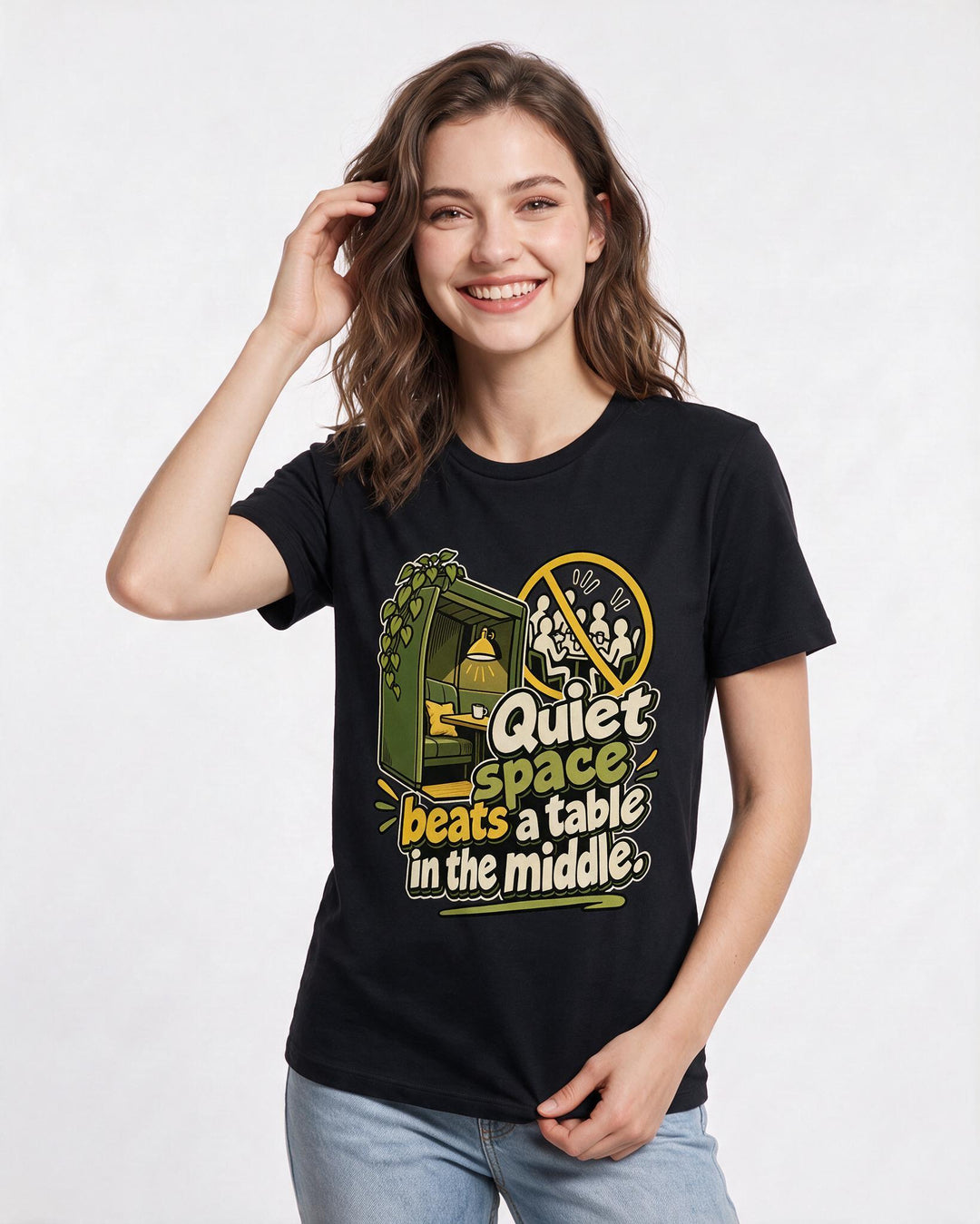 Neurodiversity Black T-Shirt for Women – Everyday Expression Graphic Tee product image 1