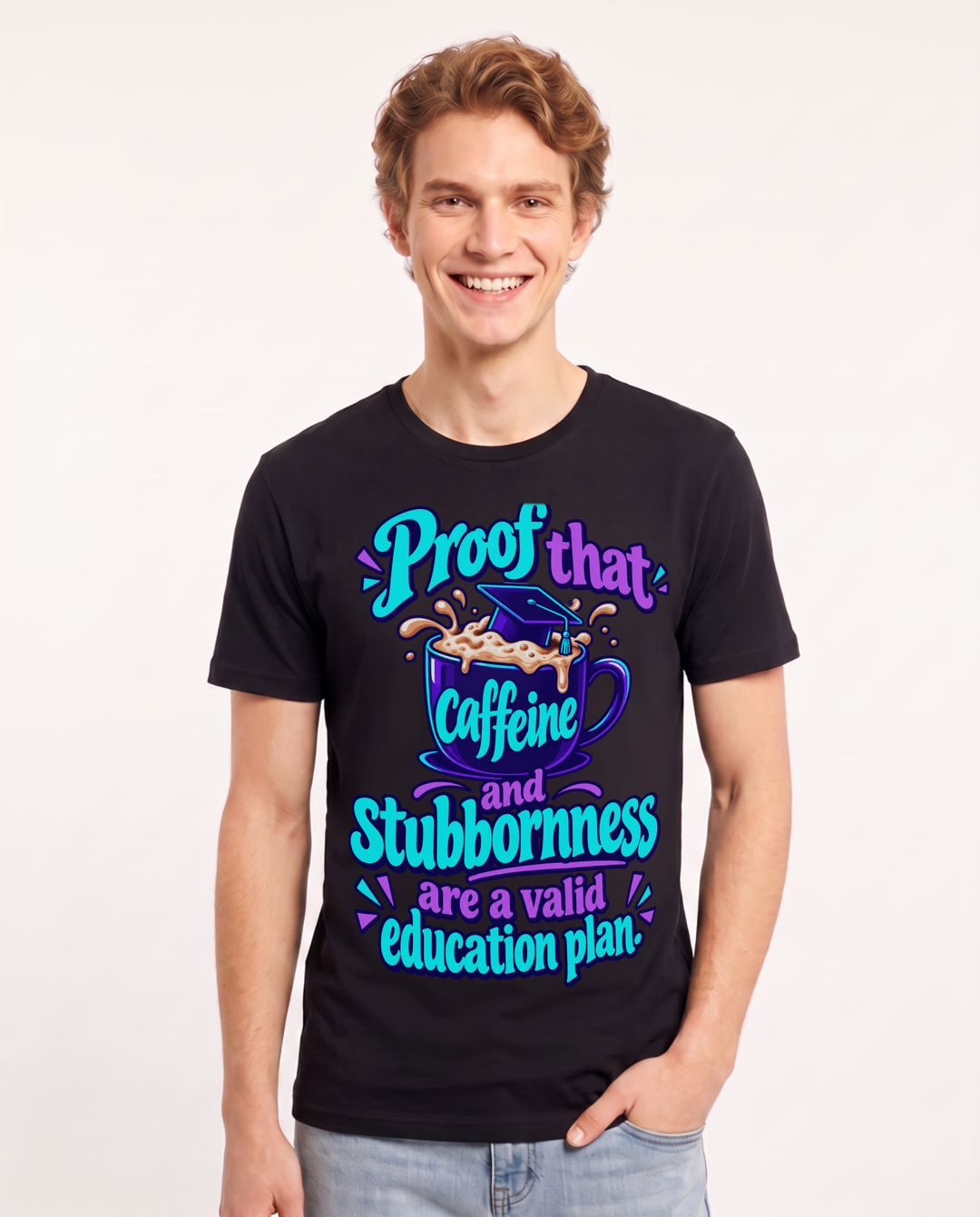 Graduation Black T-Shirt for Men – Everyday Expression Graphic Tee product image 3