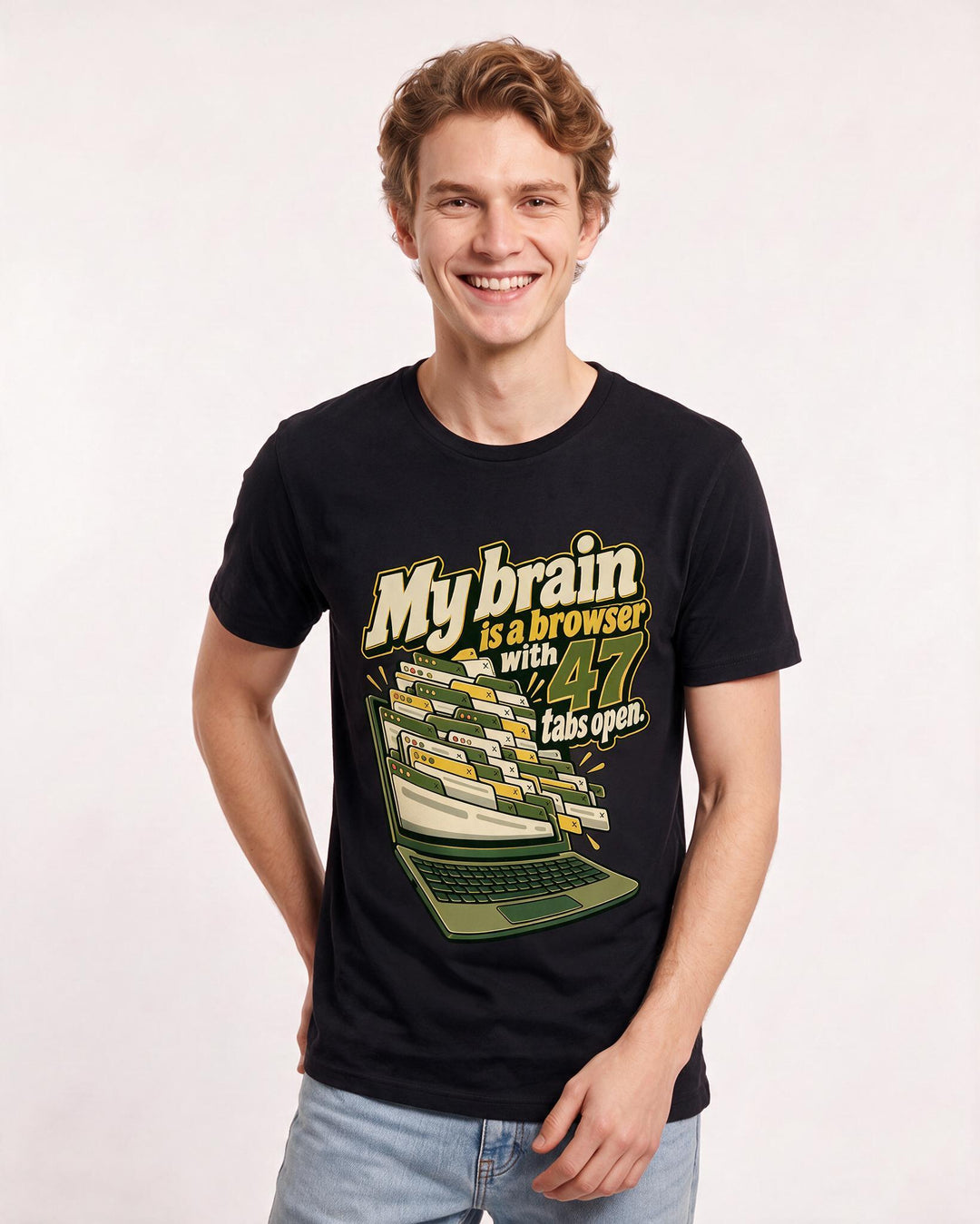 Meme Black T-Shirt for Men – Everyday Expression Graphic Tee product image 1