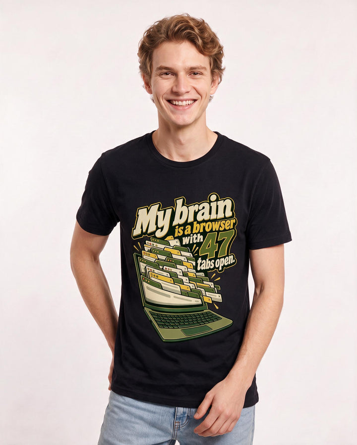 Meme Black T-Shirt for Men – Everyday Expression Graphic Tee product image 1