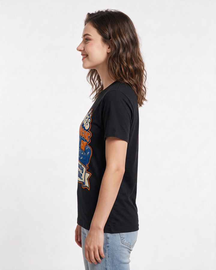 Cat Lover Black T-Shirt for Women – Everyday Expression Graphic Tee product image 2