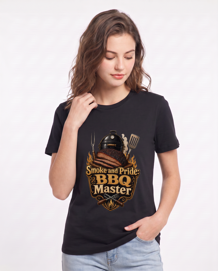 Smoke and Pride: BBQ Master Women's Black T-Shirt product image 1