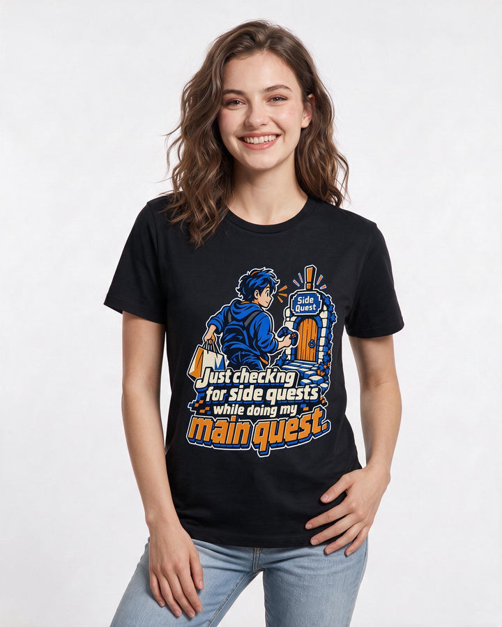Gaming Black T-Shirt for Women – Game Night Graphic Tee product image 1