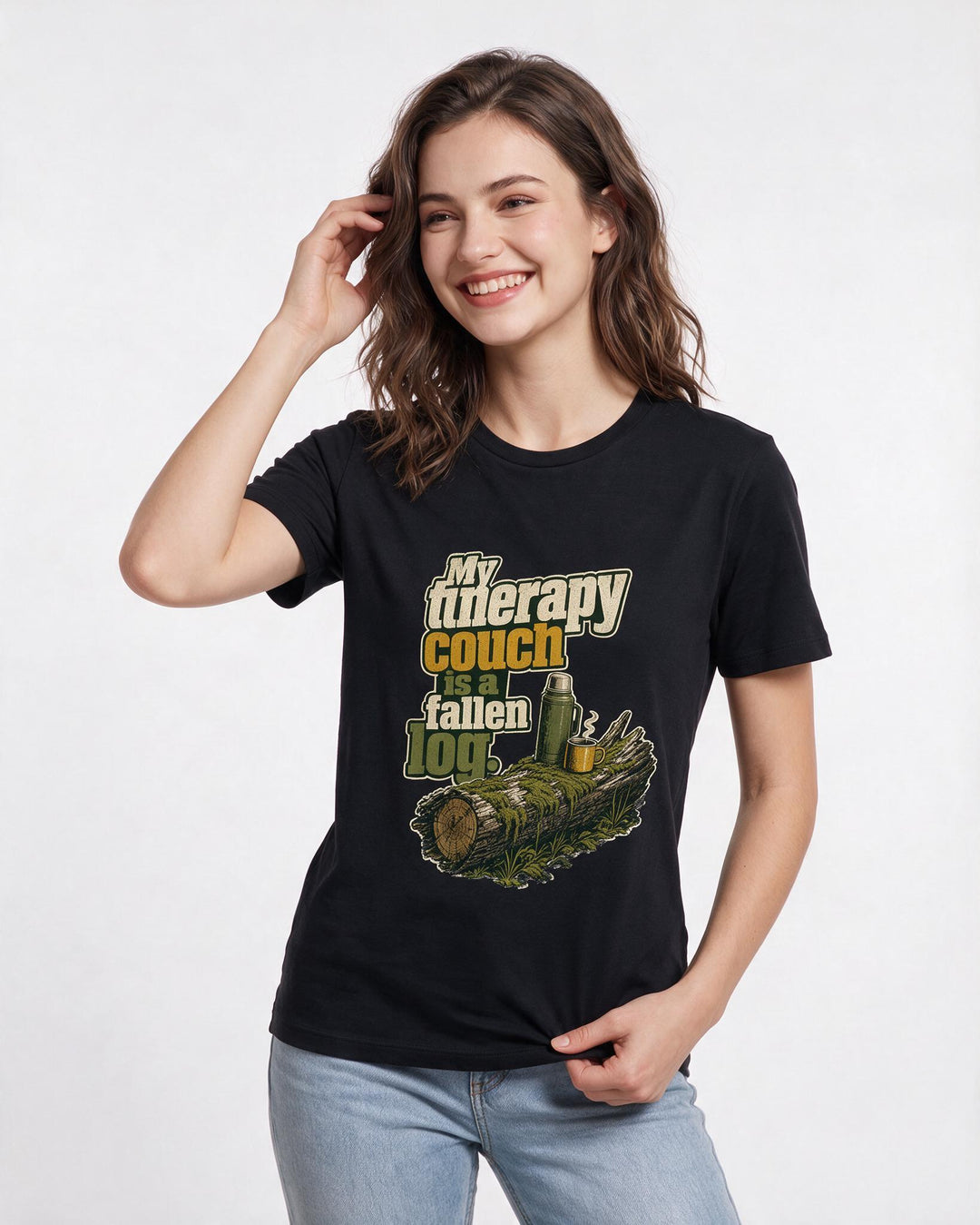 Hunting Black T-Shirt for Women – Everyday Expression Graphic Tee product image 3