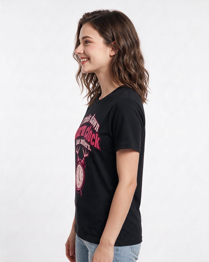 Hunting Black T-Shirt for Women – Everyday Expression Graphic Tee product image 2