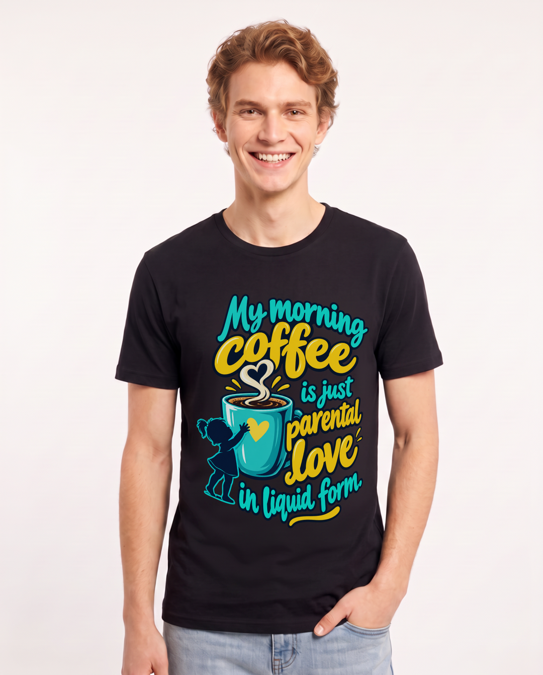 Grandparent Black T-Shirt for Men – Everyday Expression Graphic Tee product image 3
