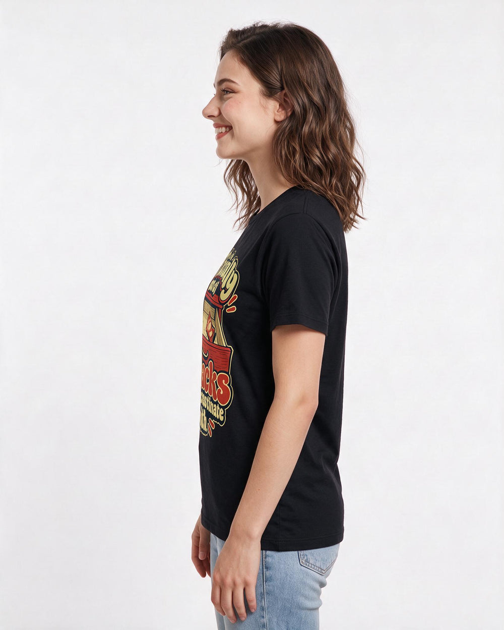 Graduation Black T-Shirt for Women – Everyday Expression Graphic Tee product image 2