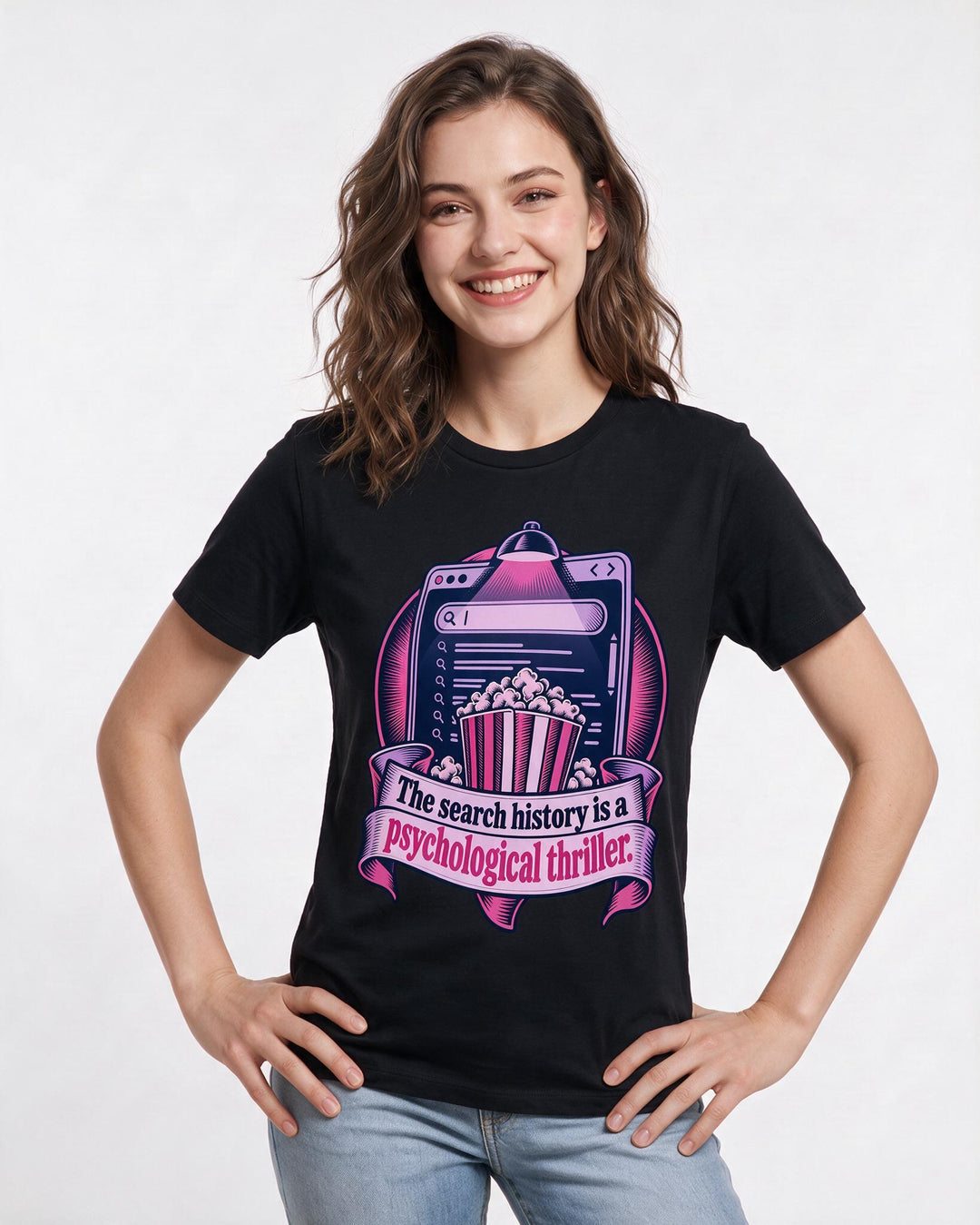 Meme Black T-Shirt for Women – Everyday Expression Graphic Tee product image 1