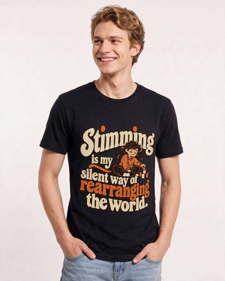 Neurodiversity Black T-Shirt for Men – Everyday Expression Graphic Tee product image 1