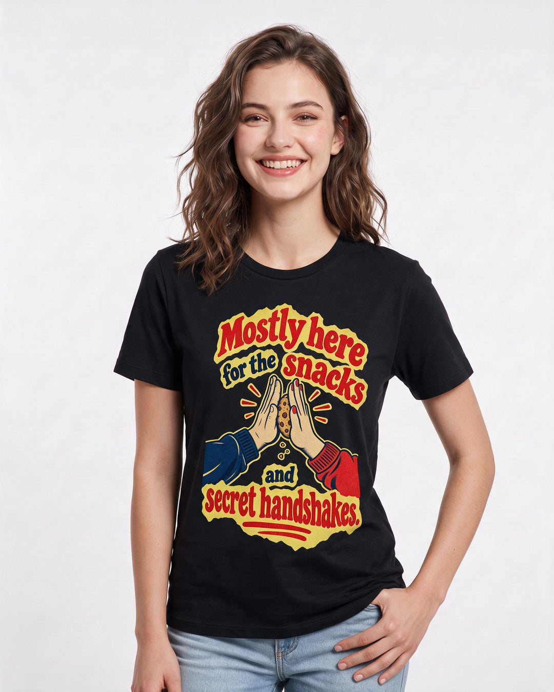 Couples Black T-Shirt for Women – Everyday Expression Graphic Tee product image 1