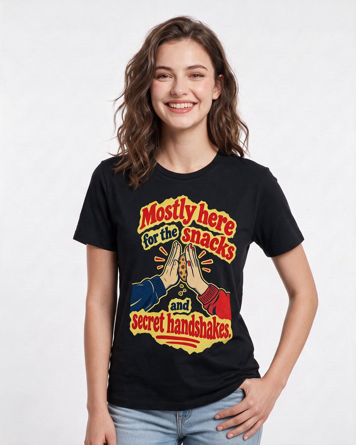 Couples Black T-Shirt for Women – Everyday Expression Graphic Tee product image 1