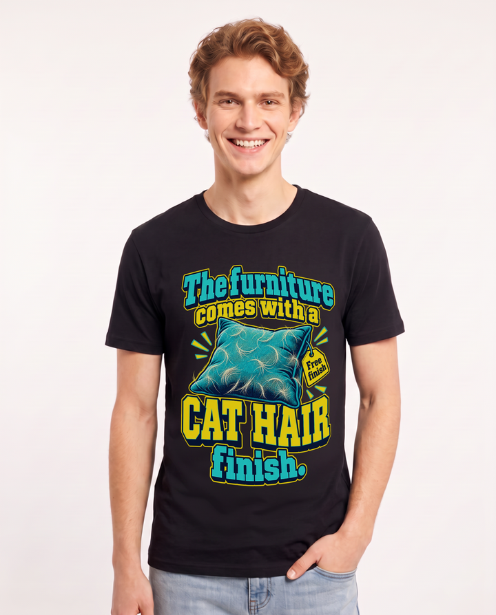Cat Lover Black T-Shirt for Men – Everyday Expression Graphic Tee product image 3