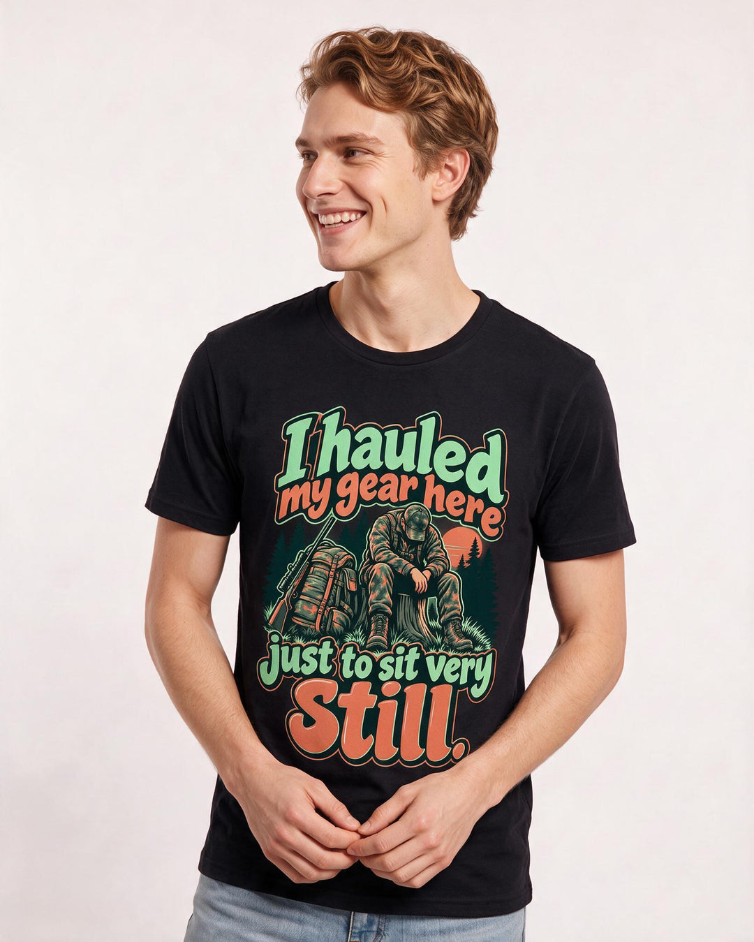 Hunting Black T-Shirt for Men – Everyday Expression Graphic Tee product image 1