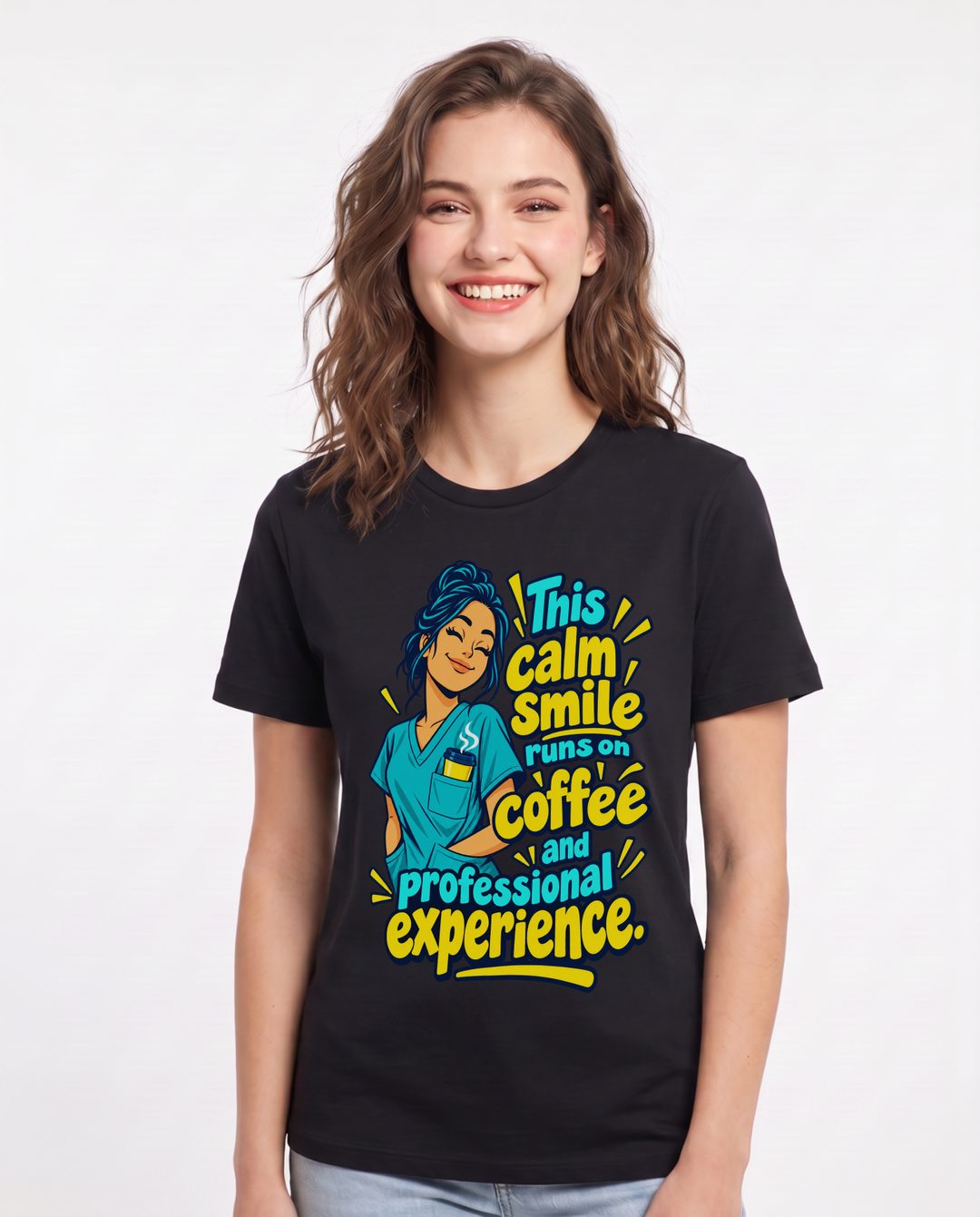Nurse Black T-Shirt for Women – Nursing Life Graphic Tee product image 3