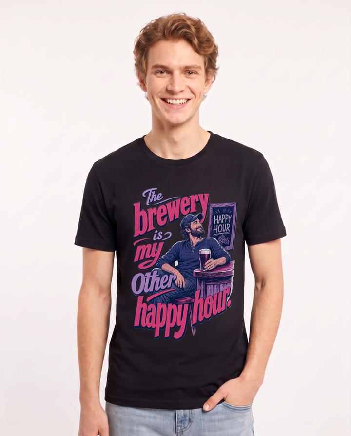 Beer Black T-Shirt for Men – Everyday Expression Graphic Tee product image 3