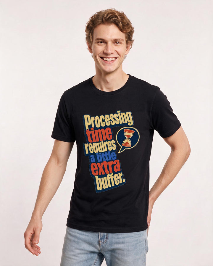 Neurodiversity Black T-Shirt for Men – Everyday Expression Graphic Tee product image 1