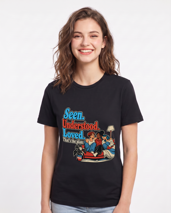 Pride Black T-Shirt for Women – Everyday Expression Graphic Tee product image 3