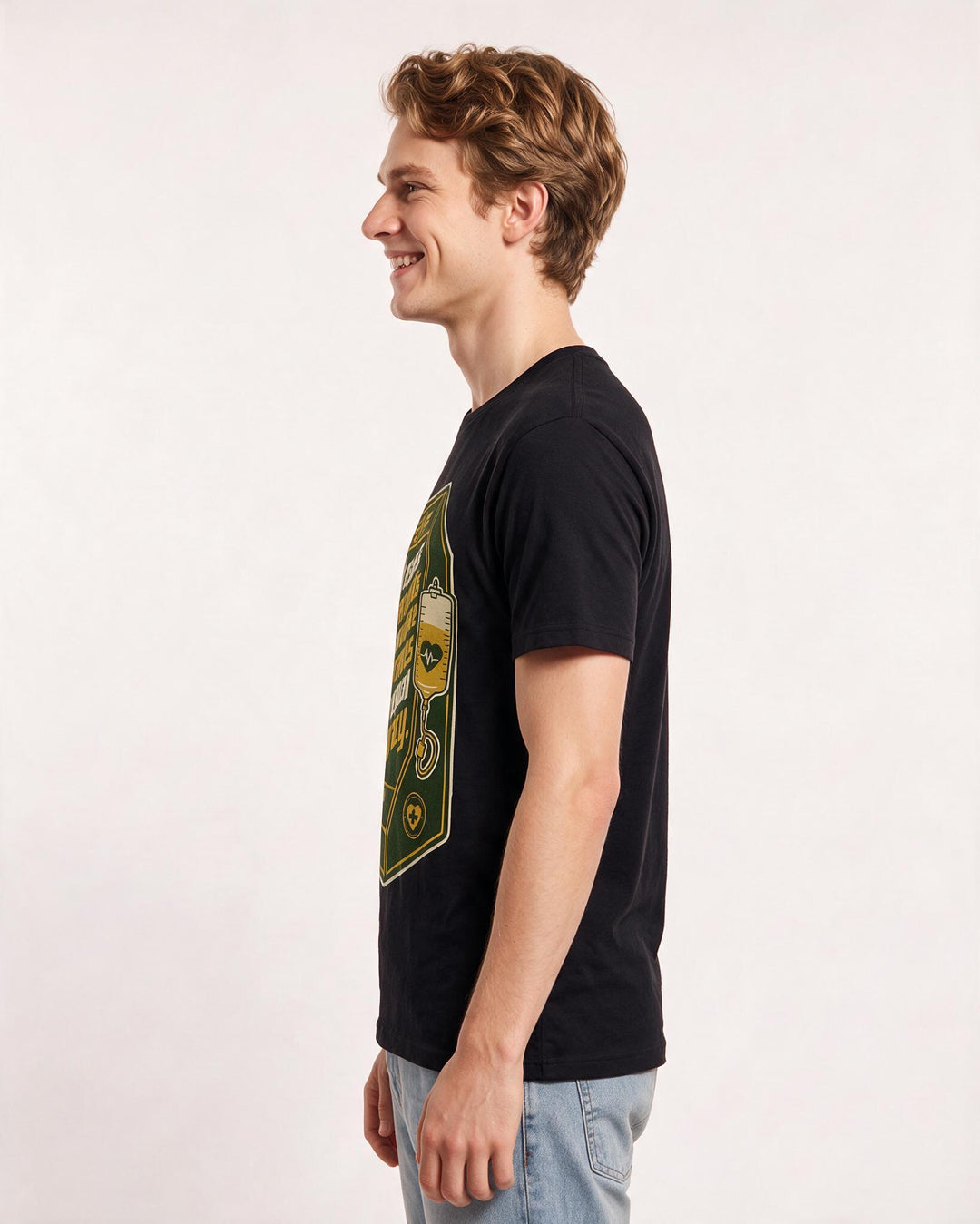 Nurse Gift Men's Black T-Shirt - I assess pain levels and nonsense product image 2