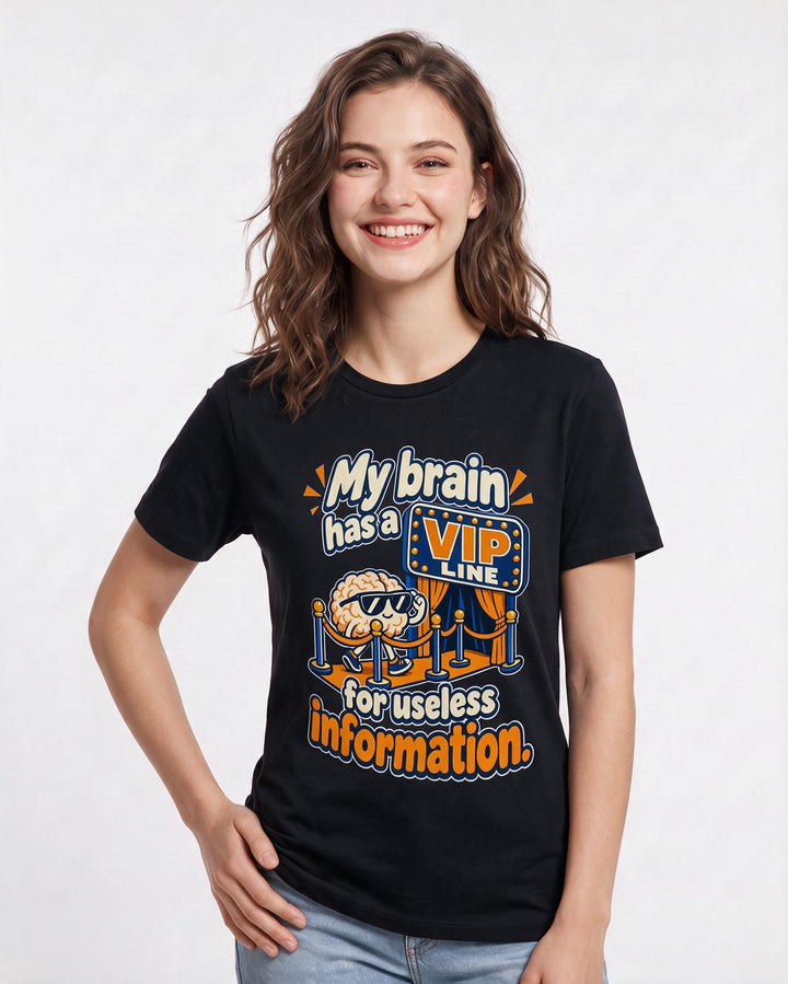 Meme Black T-Shirt for Women – Everyday Expression Graphic Tee product image 1