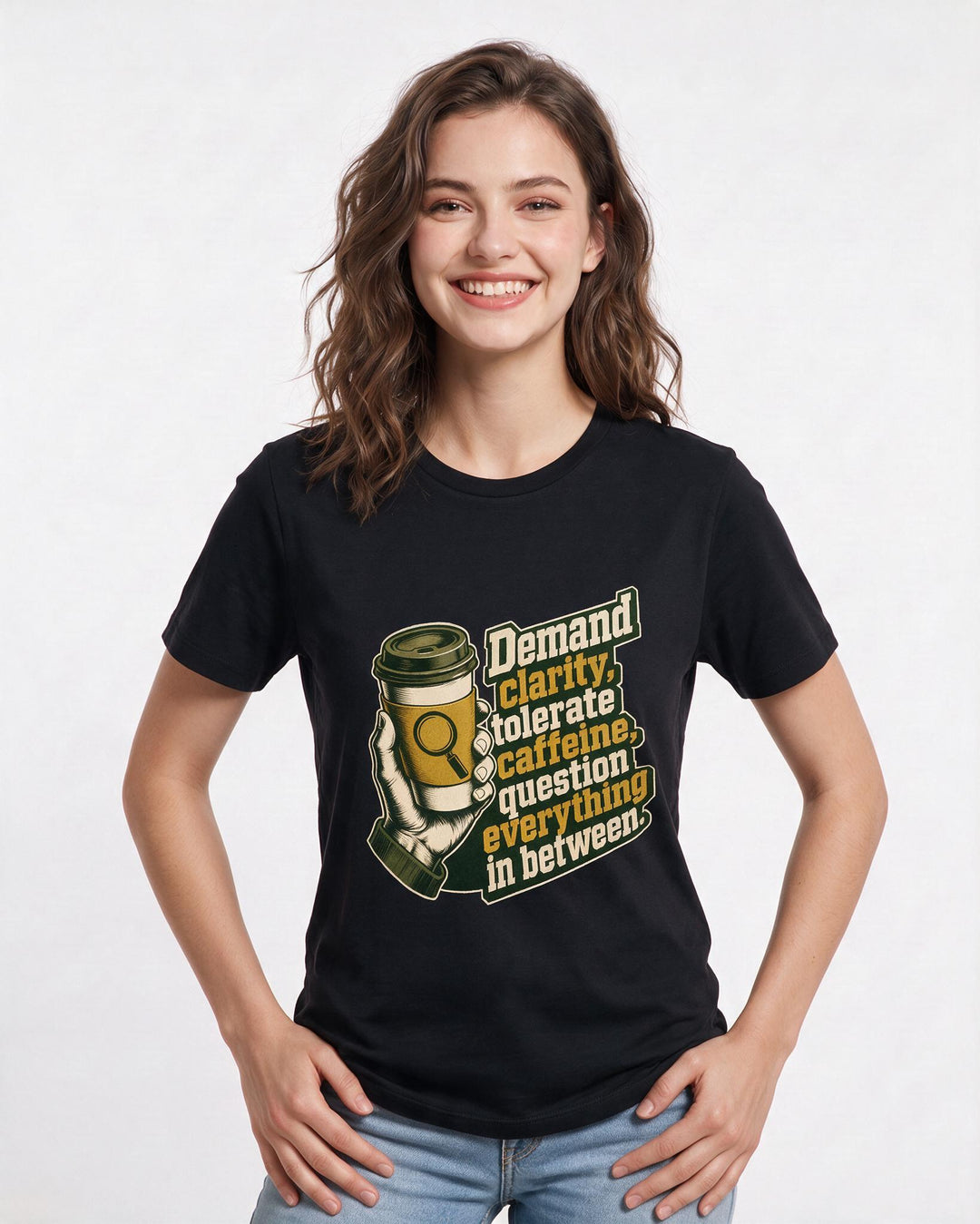 Political Statement Black T-Shirt for Women – Everyday Expression Graphic Tee product image 3