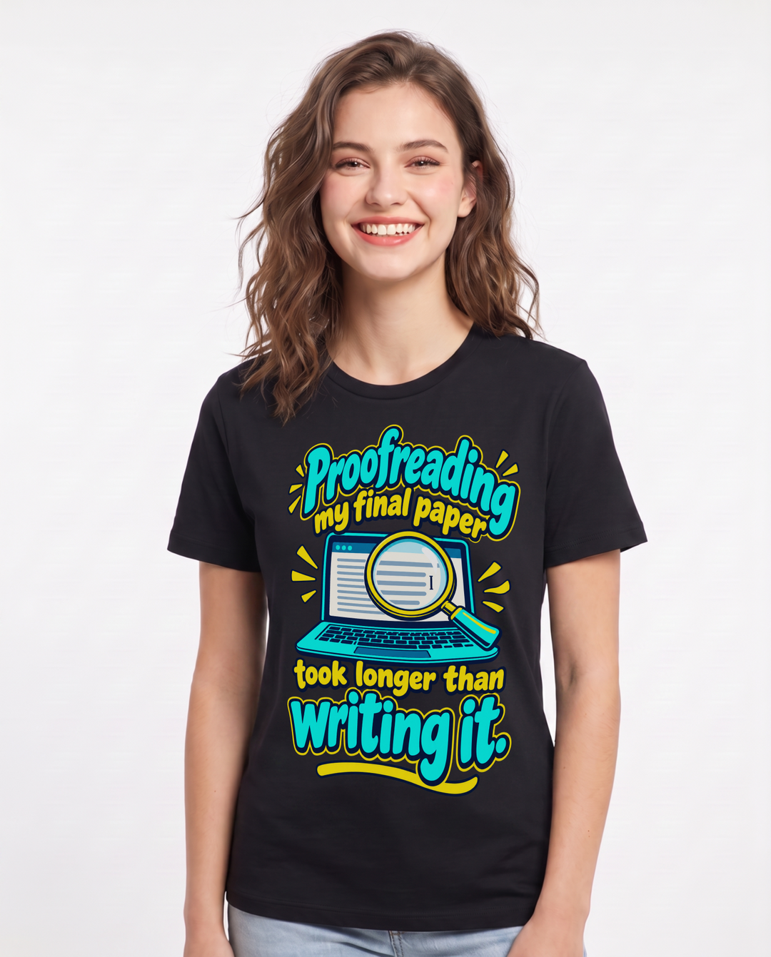 Graduation Black T-Shirt for Women – Everyday Expression Graphic Tee product image 3