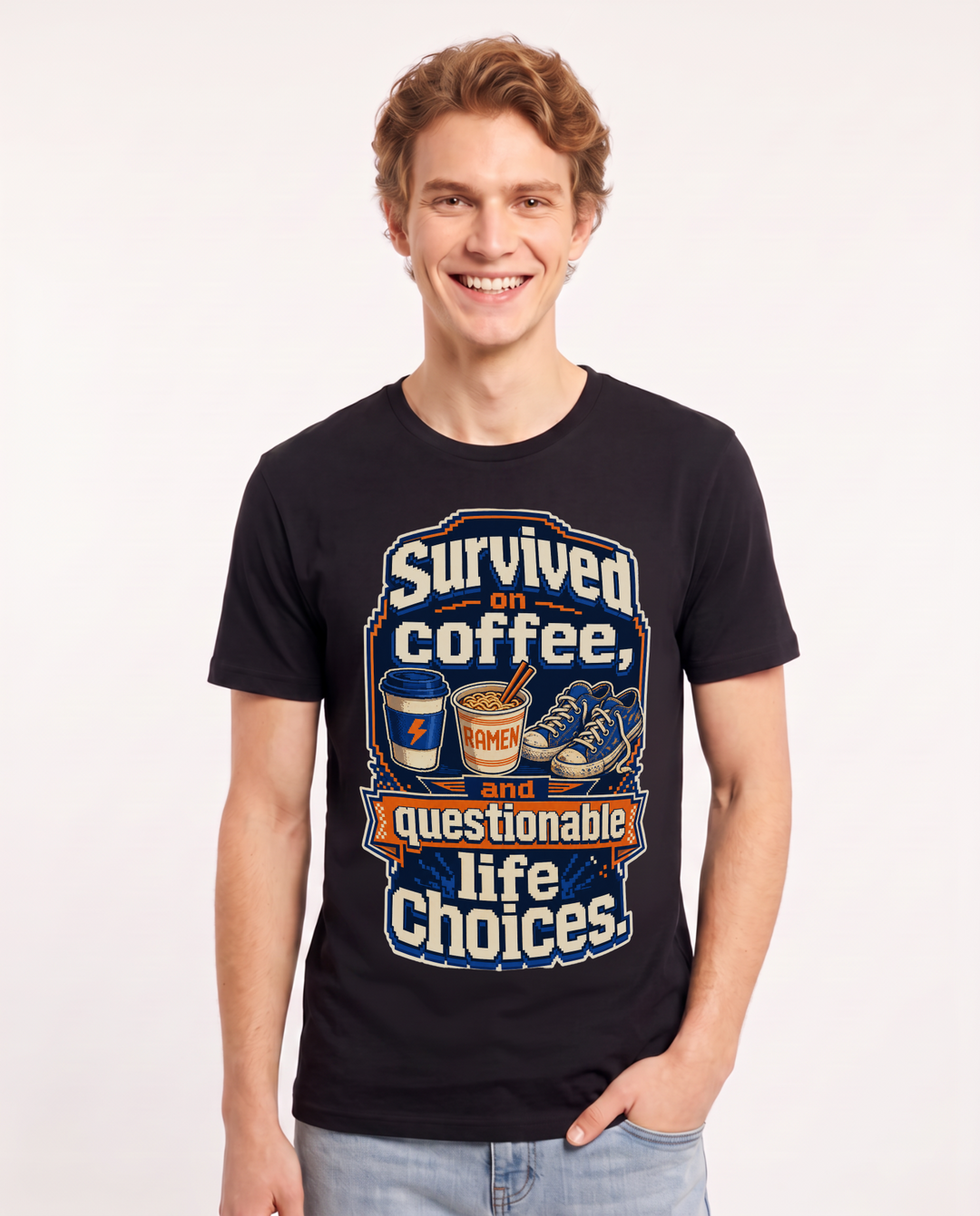 Graduation Black T-Shirt for Men – Everyday Expression Graphic Tee product image 3