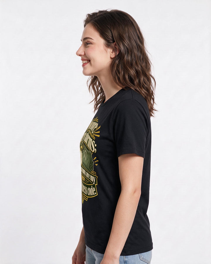 Graduation Black T-Shirt for Women – Everyday Expression Graphic Tee product image 2