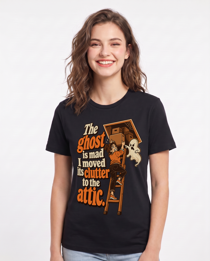 Halloween Black T-Shirt for Women – Halloween Theme Graphic Tee product image 3