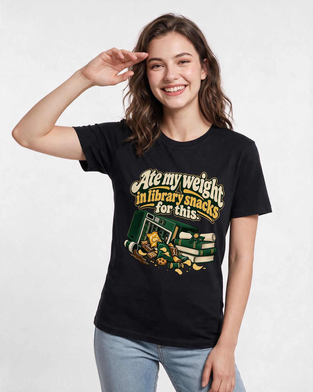 Graduation Black T-Shirt for Women – Everyday Expression Graphic Tee product image 1