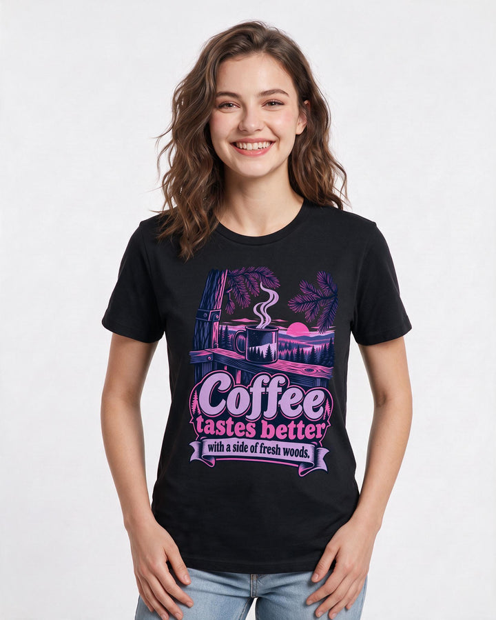 Hunting Black T-Shirt for Women – Everyday Expression Graphic Tee product image 1