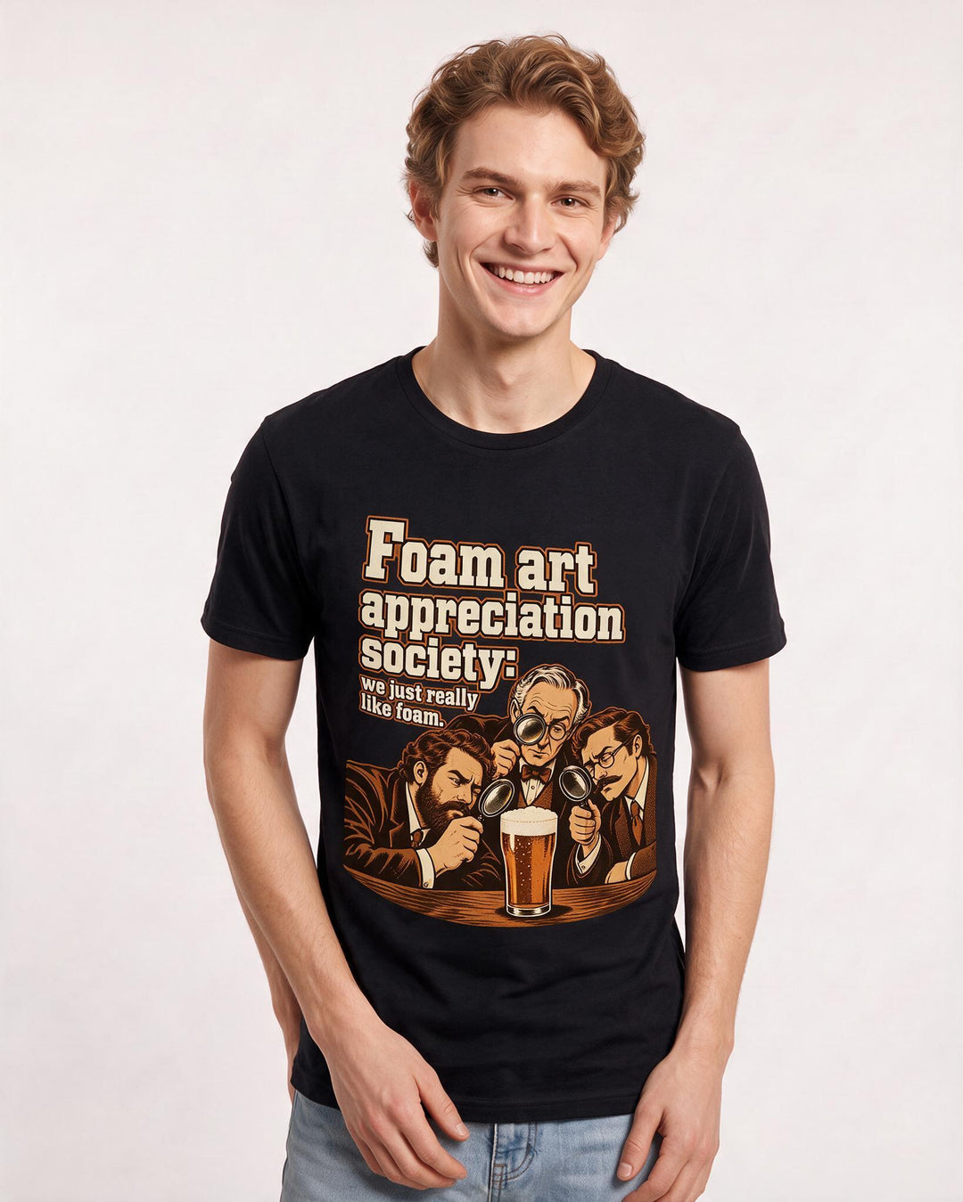 Beer Black T-Shirt for Men – Everyday Expression Graphic Tee product image 1